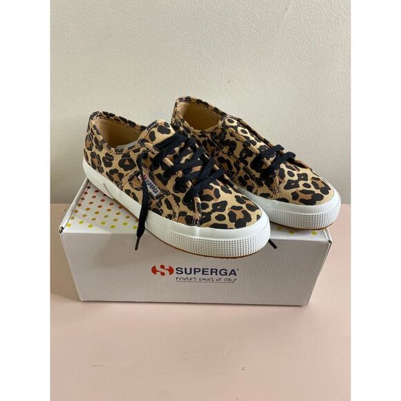 Superga‎ 2750 Leopard Print Cotu Italian Tennis Sneakers - Picture 1 of 7